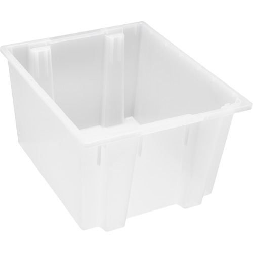 Contenant robuste Stack & Nest, 13" x 19,5" x 23,5", Transparent Action Paper