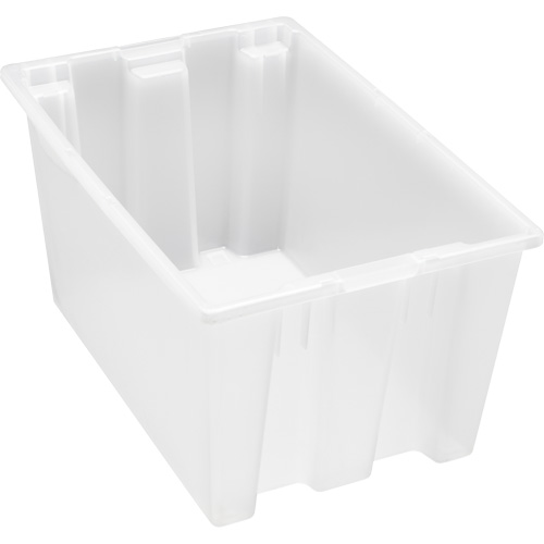 Contenant robuste Stack & Nest, 15" x 19,5" x 29,5", Transparent Action Paper