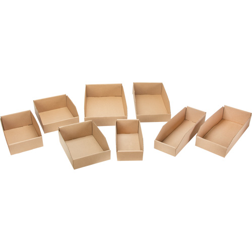 Deep Corrugated Parts Bins, 2-7/8" W x 17-1/4" D x 4-1/2" H, Beige Action Paper