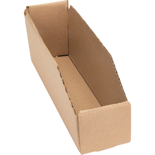 Boîtes profondes en carton ondul&eacute;, 2-7/8" la x 11-1/4" p x 4-1/2" h, Beige Action Paper