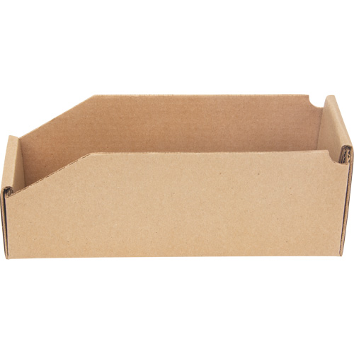 Deep Corrugated Parts Bins, 3-3/4" W x 11-1/4" D x 4-1/2" H, Beige Action Paper