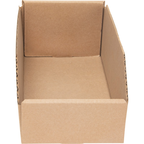 Deep Corrugated Parts Bins, 5-3/4" W x 11-1/4" D x 4-1/2" H, Beige Action Paper