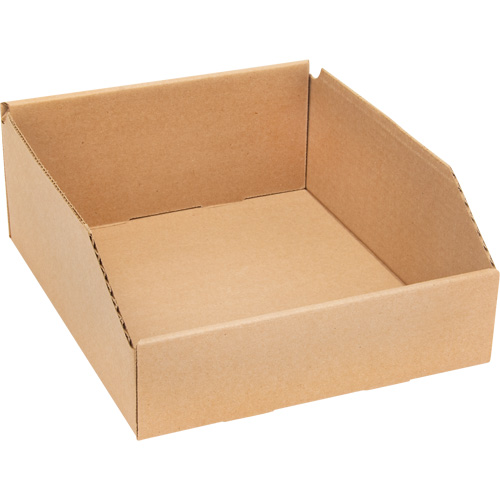Deep Corrugated Parts Bins, 11-3/4" W x 11-1/4" D x 4-1/2" H, Beige Action Paper
