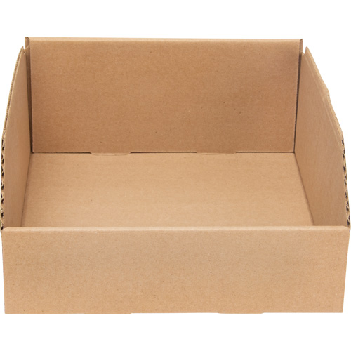 Deep Corrugated Parts Bins, 11-3/4" W x 11-1/4" D x 4-1/2" H, Beige Action Paper
