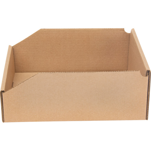 Deep Corrugated Parts Bins, 11-3/4" W x 11-1/4" D x 4-1/2" H, Beige Action Paper
