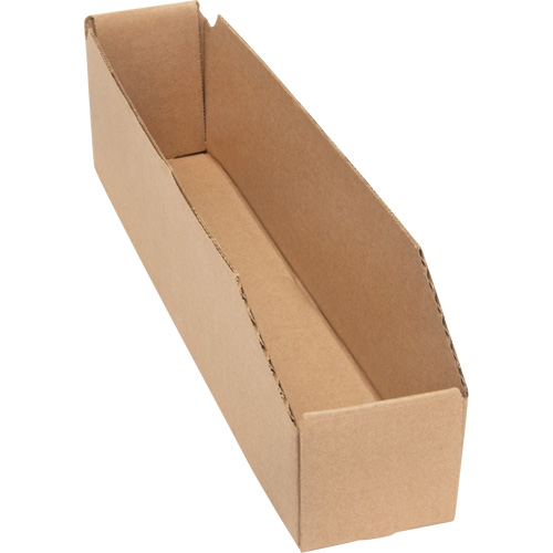 Deep Corrugated Parts Bins, 1-7/8" W x 17-1/8" D x 4-1/2" H, Beige Action Paper