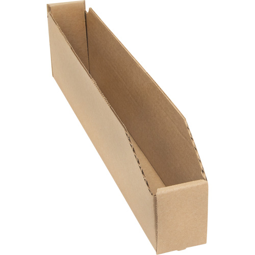 Deep Corrugated Parts Bins, 2-7/8" W x 17-1/4" D x 4-1/2" H, Beige Action Paper