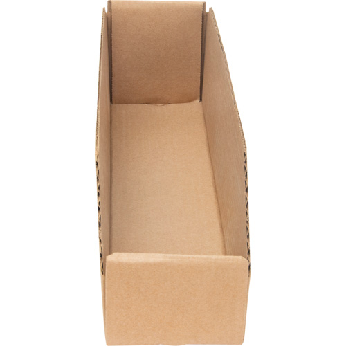 Boîtes profondes en carton ondul&eacute;, 3-3/4" la x 17-1/4" p x 4-1/2" h, Beige Action Paper