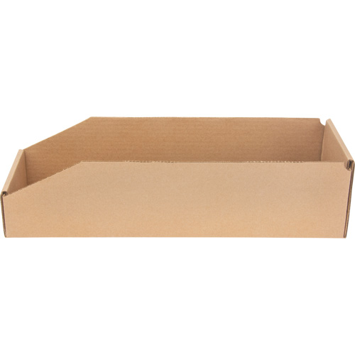 Deep Corrugated Parts Bins, 5-3/4" W x 17-1/4" D x 4-1/2" H, Beige Action Paper