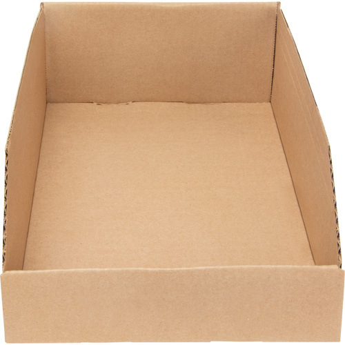 Boîtes profondes en carton ondul&eacute;, 9-3/4" la x 17-1/4" p x 4-1/2" h, Beige Action Paper
