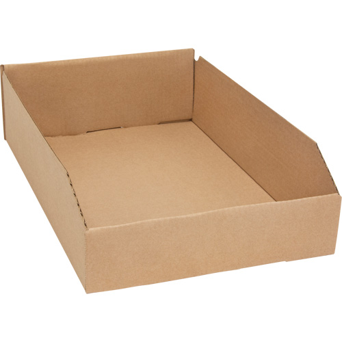 Deep Corrugated Parts Bins, 11-3/4" W x 17-1/4" D x 4-1/2" H, Beige Action Paper