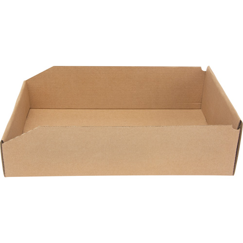 Deep Corrugated Parts Bins, 11-3/4" W x 17-1/4" D x 4-1/2" H, Beige Action Paper