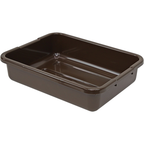 All-Purpose Ribbed-Bottom Storage Tub, 5" H x 15" D x 21" L, Plastic, Brown Action Paper