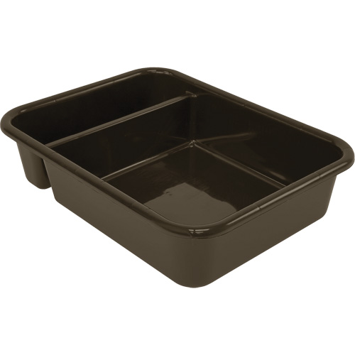All-Purpose Compartmentalized Storage Tub, 5" H x 15" D x 20" L, Plastic, Brown Action Paper