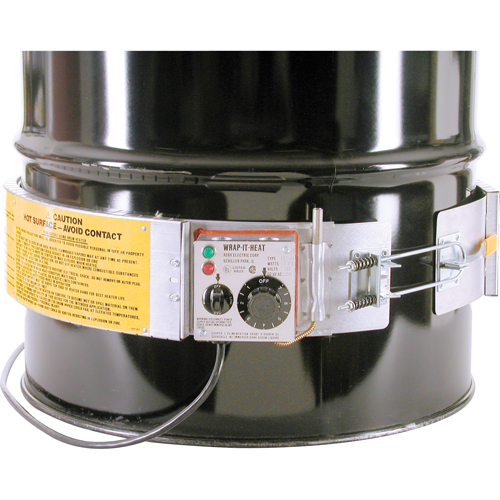 Thermostat Control Heaters, Steel Drums, 16 US gal (13.32 imp. Gal.), 200°F - 400°F, 120 V Action Paper