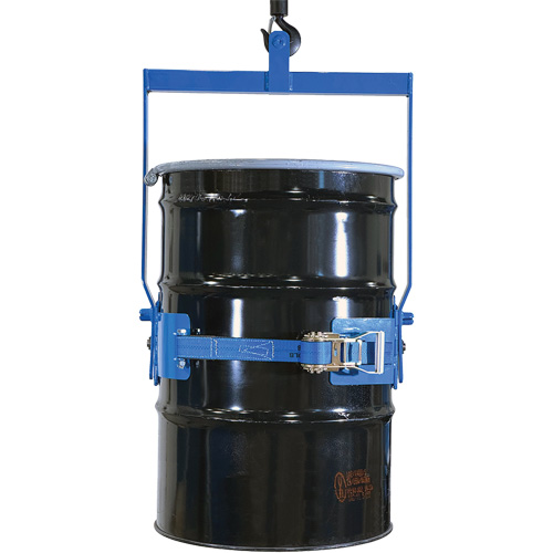 Ensemble de l&egrave;ve-baril manuel inclinable, Baril de 55 gal. US (45 gal. imp.), Capacit&eacute; 800 lb/363 kg Action Paper