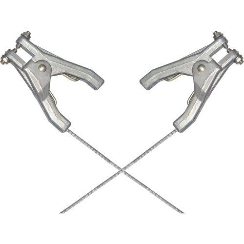 Heavy-Duty Bonding & Grounding Wire Assemblies - Two Hand Clamp Connectors Action Paper