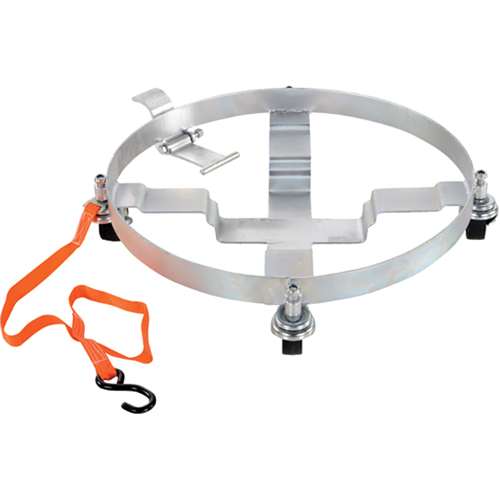 Tilting Drum Dollies, Steel, 1200 lbs. Capacity, 23-1/2" Diameter, Cast Iron Casters Action Paper