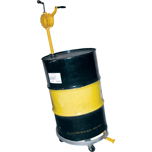 Tilting Drum Dollies, Steel, 1200 lbs. Capacity, 23-1/2" Diameter, Cast Iron Casters Action Paper