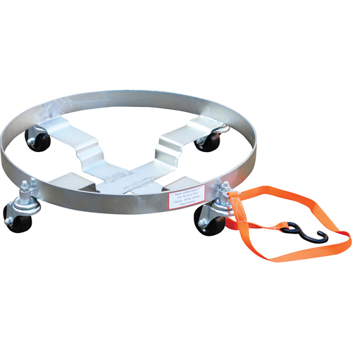 Multi-Tier Drum Dollies, Steel, 900 lbs. Capacity, 23-1/2" Diameter, Rubber Casters Action Paper