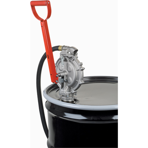 Pompe manuelle, Aluminium/Acier, 25,5 oz/course, Pour barils de 15-55 gal. Action Paper