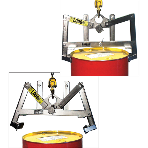 Leveurs de baril verticaux automatiques, 55 gal. US (45 gal. imp.), Cap. 1000 lb/454 kg Action Paper