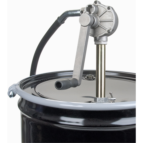 Rotary Type Drum Pump, Aluminum, Fits 15-55 Gal., 6-3/4 oz. per revolution Action Paper