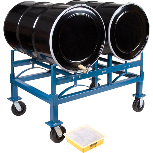 Drum Stacking Rack, 2 Drums, 1600 lbs. Capacity, 45-1/2" W x 30" D x 12-1/2" H Action Paper