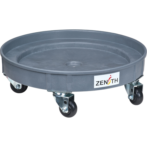 Leak Containment Drum Dolly, 24.25" dia. X 7.625" H, 1.5 US Gal. Spill Cap. Action Paper