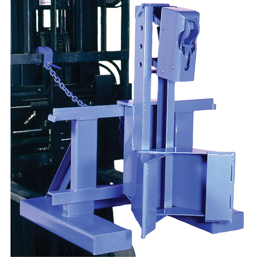 Manipulateur de barils MORSPEED 1500 pour chariot &eacute;l&eacute;vateur, Pour 55 gal. US (45 gal. imp.) Action Paper