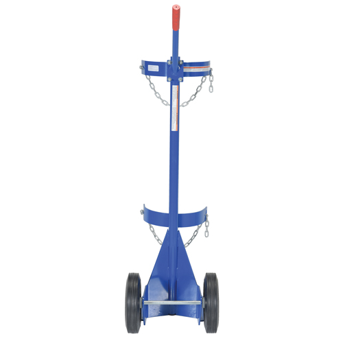 Chariot pour bouteille de gaz, Roues Caoutchouc, Base de 12" la x 15-1/2" lo, 500 lb Action Paper