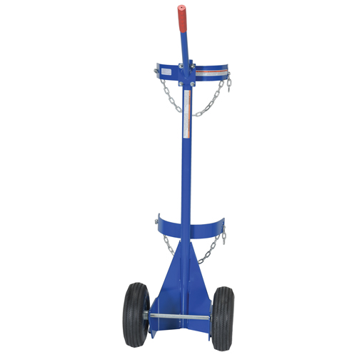 Chariot pour bouteille de gaz, Roues Pneumatique, Base de 12" la x 15-1/2" lo, 500 lb Action Paper
