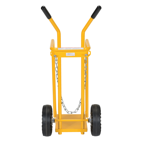 Chariot pour bouteille de gaz, Roues Caoutchouc moul&eacute;, Base de 9-13/16" la x 16" lo, 150 lb Action Paper