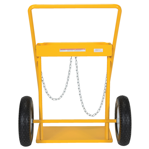 Chariot pour bouteille de gaz, Roues Caoutchouc, Base de 22" la x 14-1/8" lo, 250 lb Action Paper