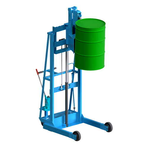 Vertical-Lift MORSPEED Drum Stacker, For 30 - 85 US Gal. (25 - 70 Imperial Gal.) Action Paper