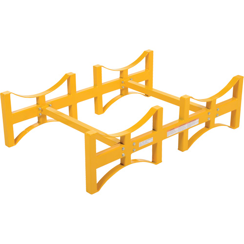 Steel Stackable Drum Rack, 2 Drums, 1600 lbs. Capacity, 45-1/2" W x 29-7/8" D x 12-3/4" H Action Paper