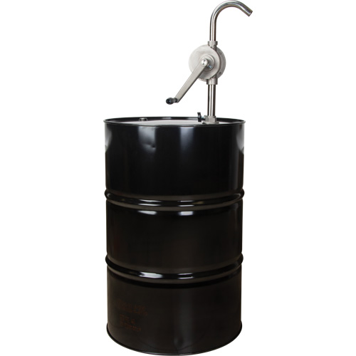 Rotary Type Drum Pump, Stainless Steel, Fits 55 Gal., 12 oz./Stroke Action Paper