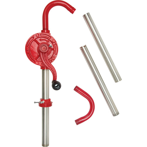 Rotary Type Drum Pump, Cast Iron/Steel, Fits 30-55 Gal., 8 oz./Stroke Action Paper