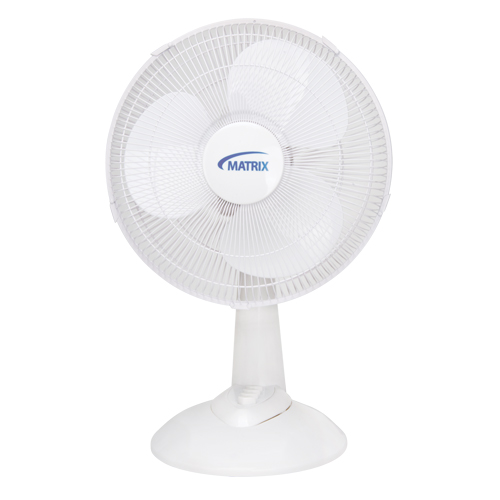 Ventilateur oscillant &agrave; boutons-poussoirs pour bureau, Diam&egrave;tre 12", 3 vitesses Action Paper