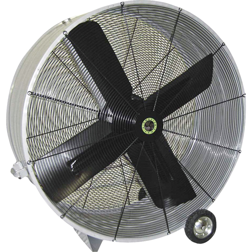 Belt Drive Drum Fans, Industrial, 1 Speed, 48" Diameter Action Paper