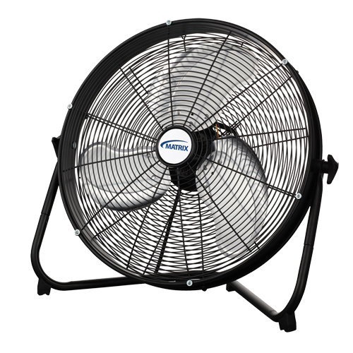 High Velocity Floor Fan, 3 Speeds, 20" Diameter Action Paper