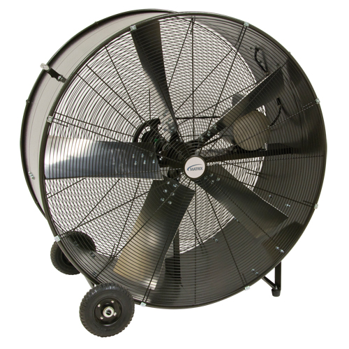 Heavy-Duty Fixed Belt Drive Drum Fan, Industrial, 2 Speed, 42" Diameter Action Paper