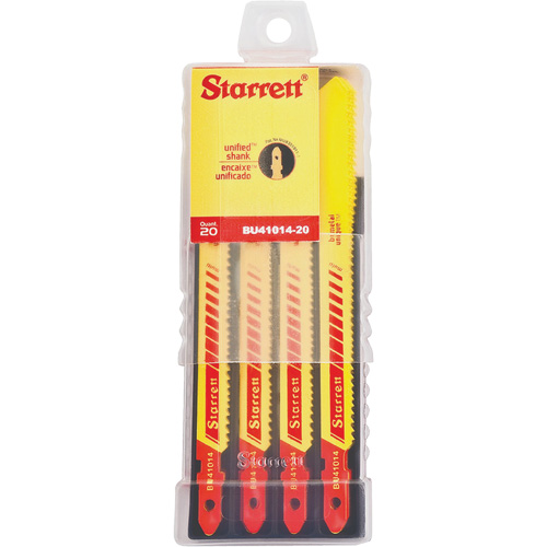 Lames pour scie sauteuse Unified Shank, Bim&eacute;tal, 4" lo, 10-14 dents par pouce Action Paper