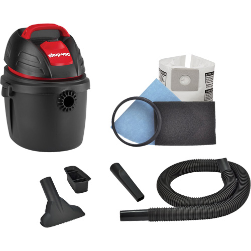 Aspirateur portable pour atelier, Secs-humides, 2,5 CV, 2,5 gal. US (9,5 litres) Action Paper