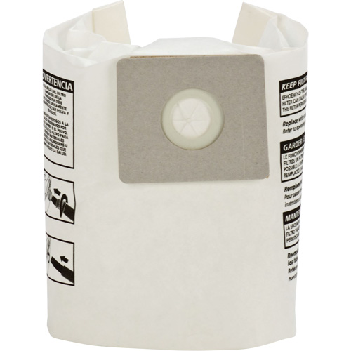 Sacs filtrants pour d&eacute;bris secs jetables de type B, 2 - 2,5 gal. US Action Paper