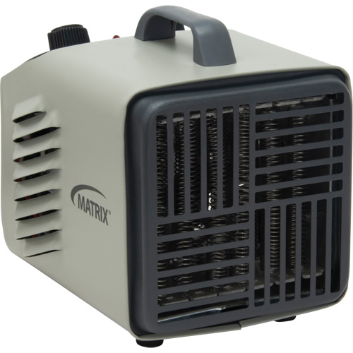 Personal Metal Shop Heater with Thermostat, Fan, Electric Action Paper