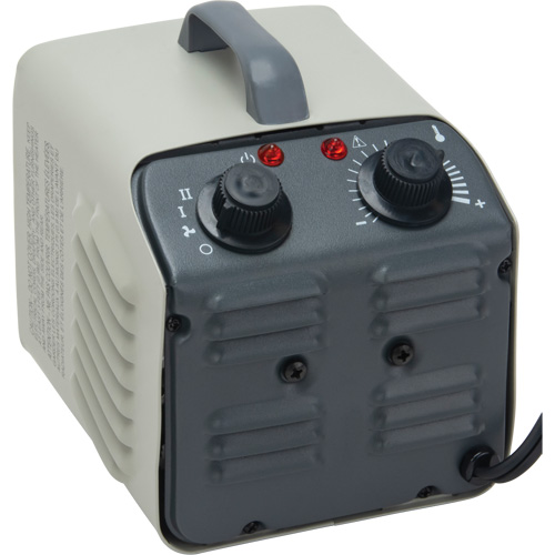 Personal Metal Shop Heater with Thermostat, Fan, Electric Action Paper