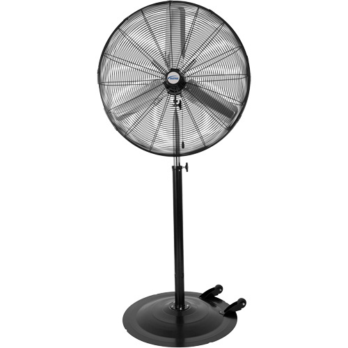 Non-Oscillating Pedestal Fan with Casters, Industrial, 3 Speed, 30" Diameter Action Paper