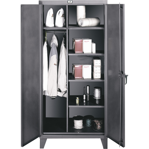 Armoires de rangement/penderies, Acier, 48" la x 24" p x 72" h, Gris Action Paper