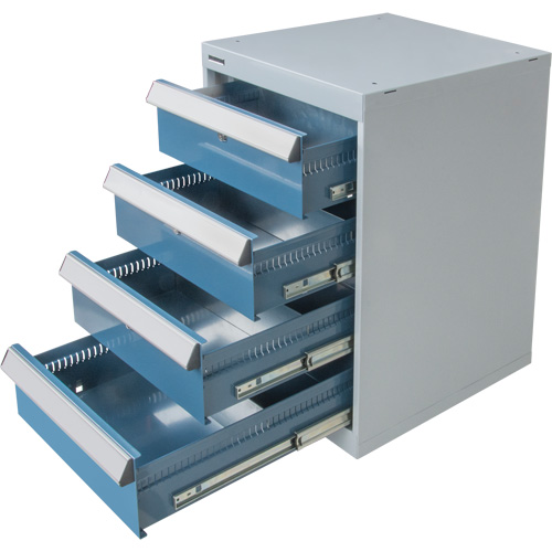 &eacute;tabli &agrave; quatre tiroirs sur pi&eacute;destal, 18" la x 21" p x 28" h Action Paper